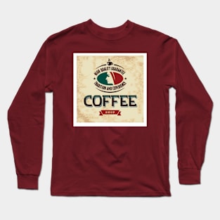 Retro Coffee Shop Long Sleeve T-Shirt